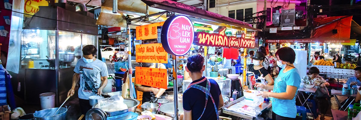 タイの屋台街の様子