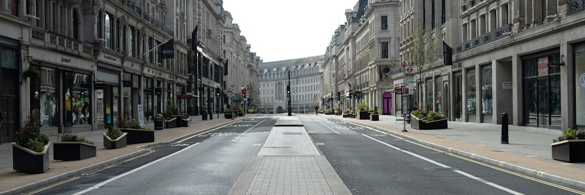 ロンドンの中心街の通り