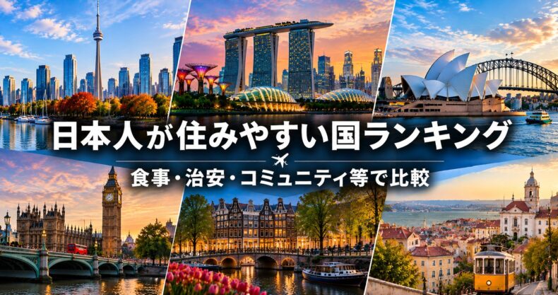 日本人が住みやすい国ランキング｜食事・治安・コミュニティで比較