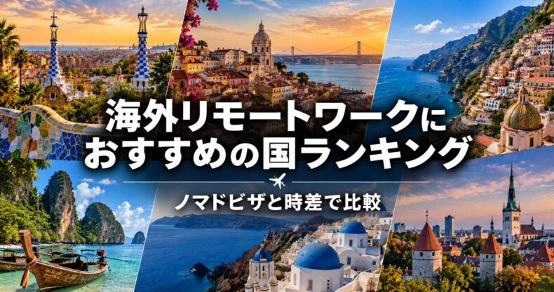 海外リモートワークにおすすめの国ランキング｜ノマドビザと時差で比較