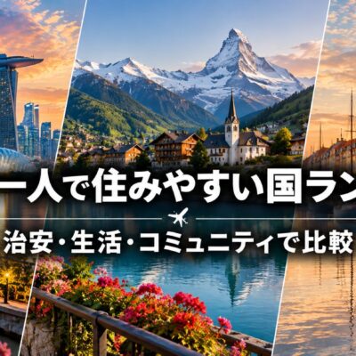女性が一人で住みやすい国ランキング｜治安・生活・コミュニティで比較